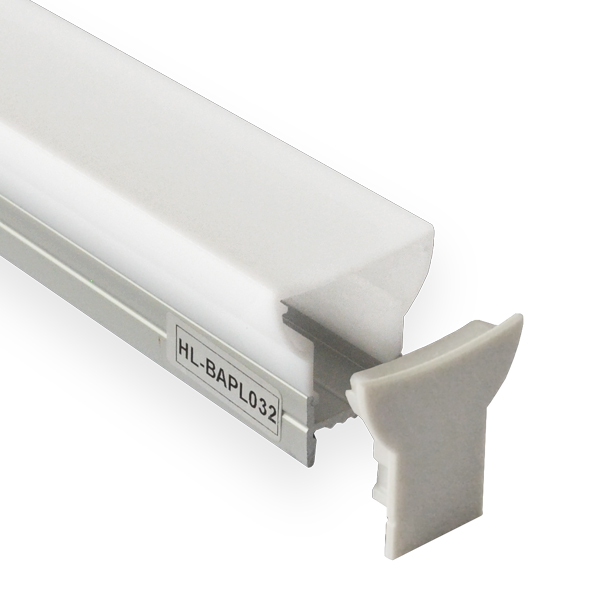 HL-BAPL032 Height 34mm Ceiling Recessed Extruded Aluminum Channel Profile Good heatsink For Width 15mm LED ribbon lights